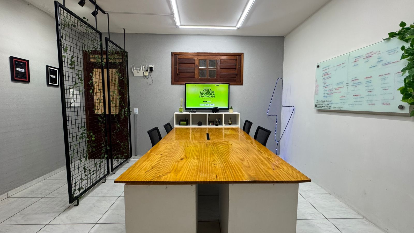 Sala de reuniões — estratégia em movimento
